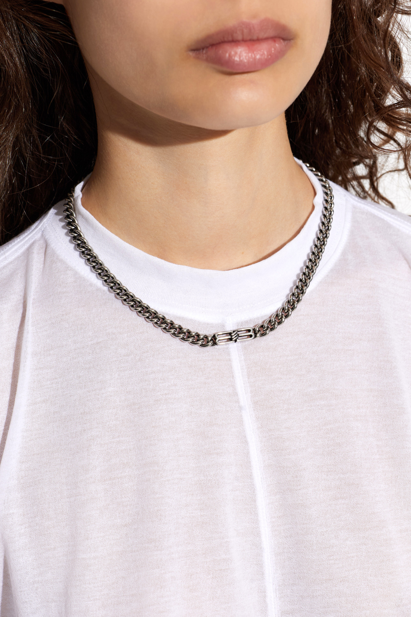 Silver 'BB Icon' necklace Balenciaga - Vitkac GB